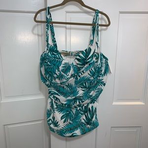 Old Navy swim tankini palm print NWT